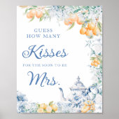 Bloemen & Citroenen Hoeveel Kusjes Bruidsdouche Sp Poster (Voorkant)