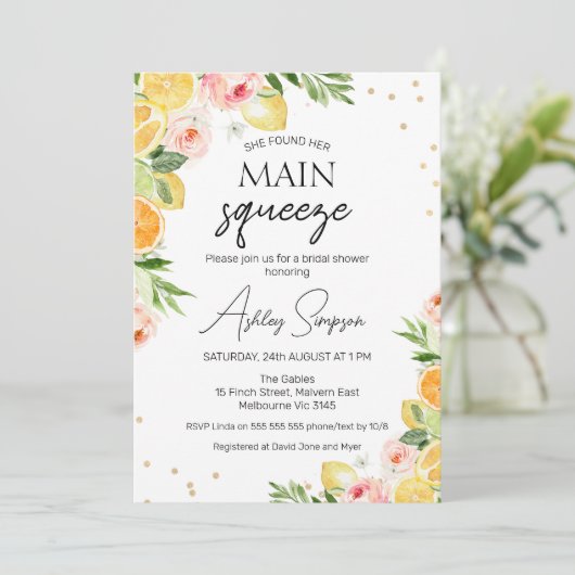 Bloemen Citrus gevonden belangrijkste knijpen Vrij Kaart (Staand voorkant)