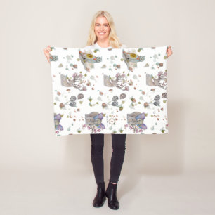 Bloemen Cloak Uil Fleece Baby deken