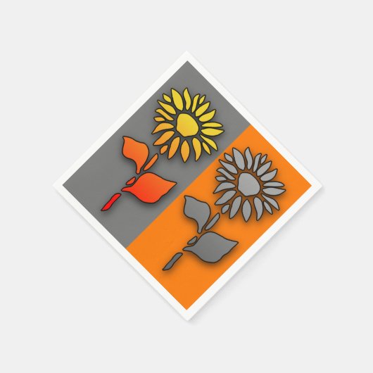 Bloemen Cocktail servetten (Hoek)