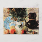 Bloemen, Coffeepot en Fruit door Vincent van Gogh Briefkaart (Voorkant)
