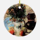 Bloemen, Coffeepot en Fruit door Vincent van Gogh Keramisch Ornament (Achterkant)