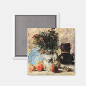 Bloemen, Coffeepot en Fruit door Vincent van Gogh Magneet (Voorkant / Achterkant)
