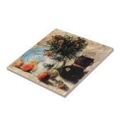 Bloemen, Coffeepot en Fruit door Vincent van Gogh Tegeltje (Zijkant)