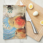 Bloemen, Coffeepot en Fruit door Vincent van Gogh Theedoek (Quarter Fold)