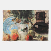 Bloemen, Coffeepot en Fruit door Vincent van Gogh Theedoek (Horizontaal)