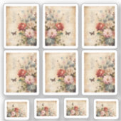 Bloemen  Collage 1 Sticker (Voorkant)