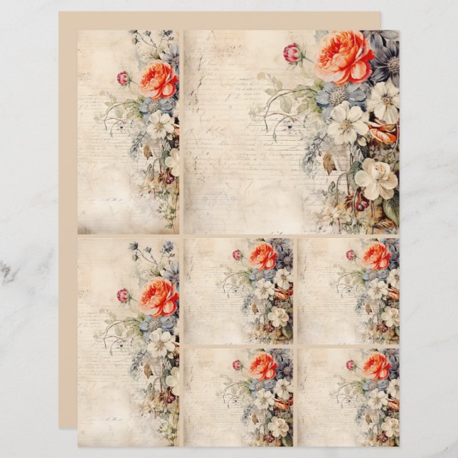 Bloemen  Collage 1b 2 van 4 (Voorkant / Achterkant)