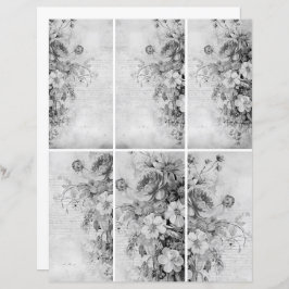 Bloemen  Collage 1b 3 van 4 Zwart-wit