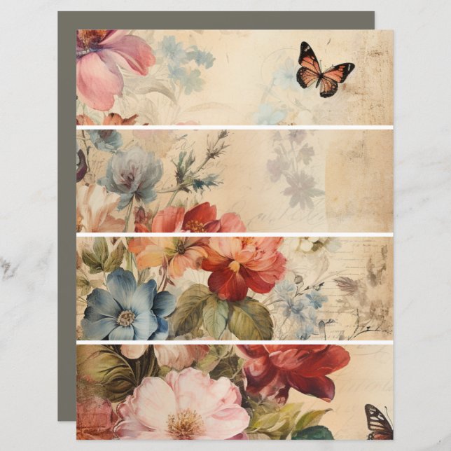 Bloemen  Collage 2 (Voorkant / Achterkant)