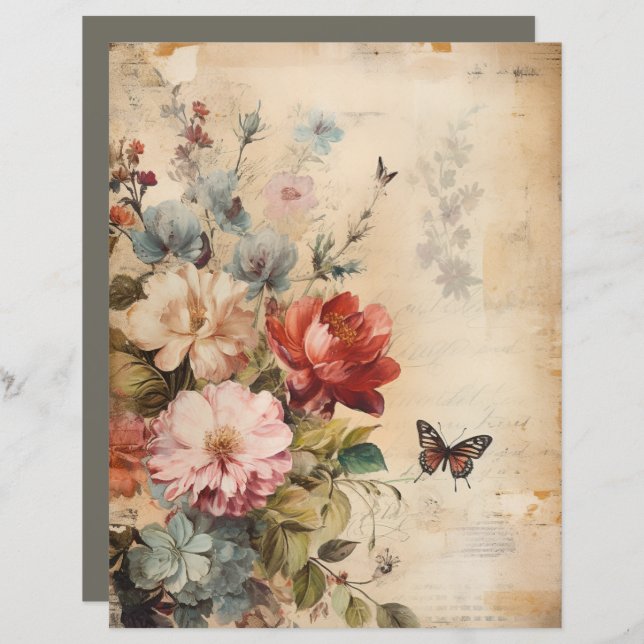 Bloemen  Collage 2b (Voorkant / Achterkant)