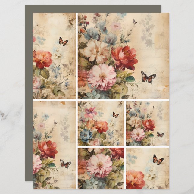 Bloemen  Collage 2b (Voorkant / Achterkant)