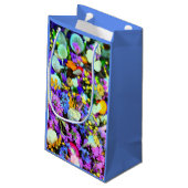 Bloemen collage kleurrijk klein cadeauzakje (Achterkant Gekanteld)