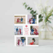 Bloemen Collage Maan Nieuwjaar Chinees Nieuwjaar Feestdagenkaart (Staand voorkant)