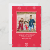 Bloemen Collage Maan Nieuwjaar Chinees Nieuwjaar Feestdagenkaart (Achterkant)