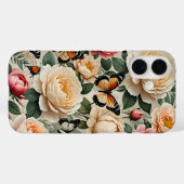 Bloemen Collage Met Vlinders En Rozen Case-Mate iPhone Case (Achterkant (horizontaal))