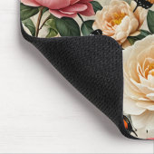 Bloemen Collage Met Vlinders En Rozen Muismat (Hoek)