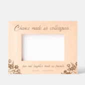 Bloemen Collega's Namen Gegraveerd Hout Lijst (Voorkant)