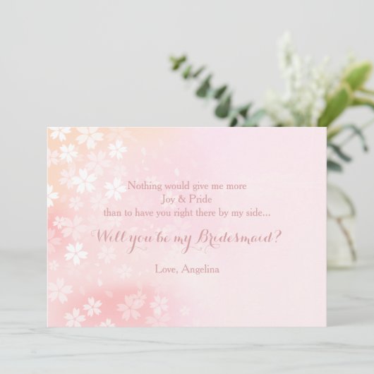 Bloemen Confetti Uitnodiging (Staand voorkant)