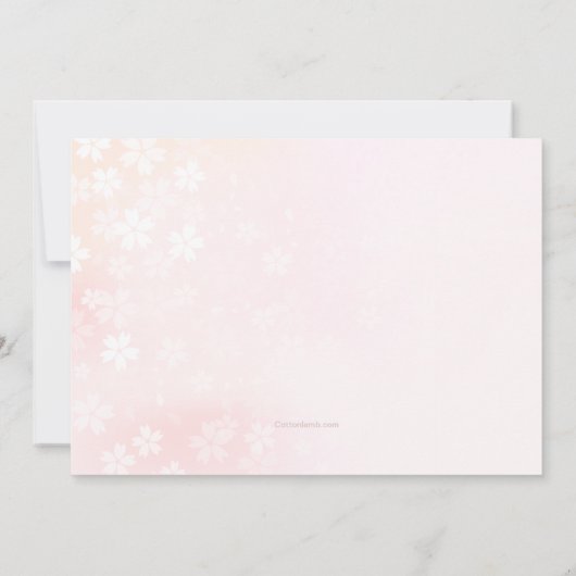 Bloemen Confetti Uitnodiging (Achterkant)