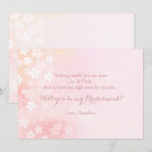 Bloemen Confetti Uitnodiging (Voorkant / Achterkant)