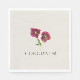 Bloemen Congrats Trendy Magenta Violet Bloem Servet