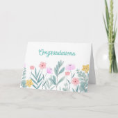 Bloemen Congratulatiekaart Kaart (Voorkant)