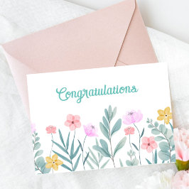 Bloemen Congratulatiekaart Kaart