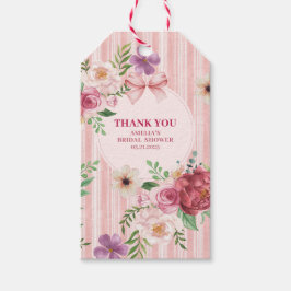  bloemen Coquette boog vrijgezellenfeest gunst Cadeaulabel