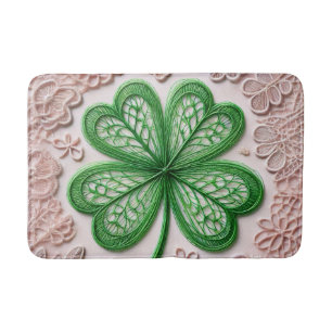 Bloemen coquette kant shamrock St Patrick's day Badmat
