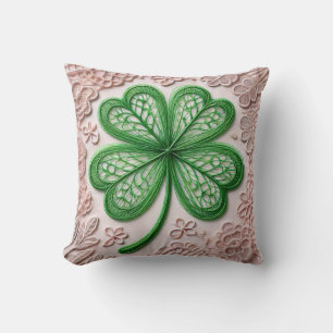 Bloemen coquette kant shamrock St Patrick's day Kussen