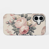Bloemen Coquette Patroon iPhone 16 Hoesje (Achterkant horizontaal)