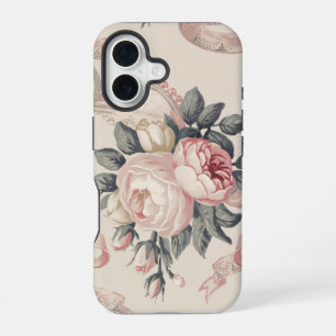 Bloemen Coquette Patroon iPhone 16 Hoesje