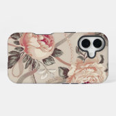 Bloemen Coquette Patroon iPhone 16 Hoesje (Achterkant horizontaal)