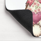 Bloemen Cottontail Bunny Coquette Bow Konijn Pasen Muismat (Hoek)