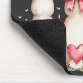 Bloemen Cottontail Bunny Coquette Bow Konijn Pasen Muismat (Hoek)