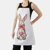 Bloemen Cottontail Bunny Coquette Bow Konijn Pasen Schort (Insitu)