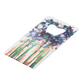 Bloemen Creditkaart Flessenopener (Voorkant Gekanteld)