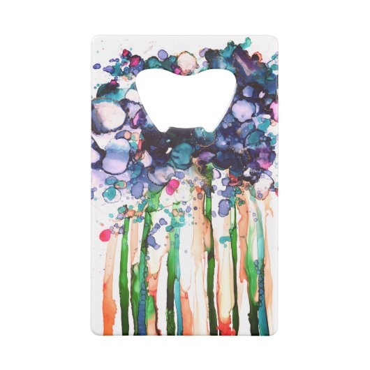 Bloemen Creditkaart Flessenopener (Achterkant)