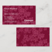 Bloemen - Crimson Maroon Visitekaartje (Voorkant / Achterkant)