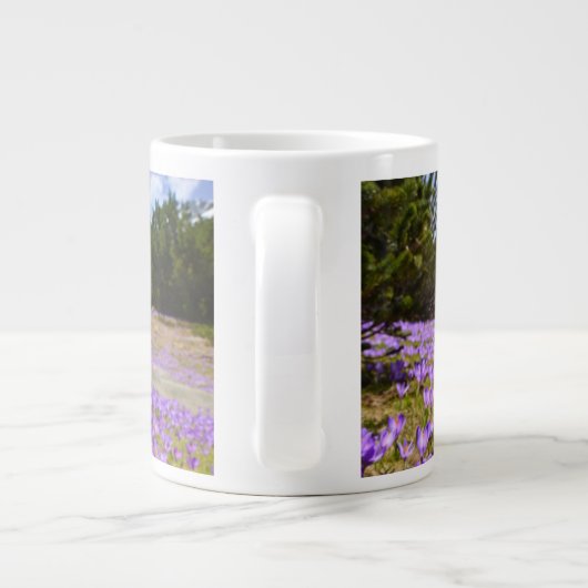 Bloemen | Crocus Pirin Mountain Park Bulgarije Grote Koffiekop (Achterkant)