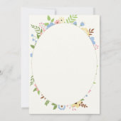 Bloemen Cross doop uitnodiging – Zachte pastel (Achterkant)