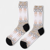 Bloemen Cross Stitch borduurwerk Etnisch ontwerp Sokken (Links)