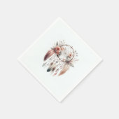 Bloemen Crystal Feather Dreamcatcher Boho Sweet 16 Servet (Hoek)