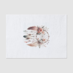 Bloemen Crystal Feather Dreamcatcher Boho Tissuepapier
