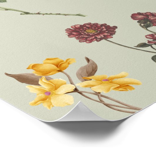  Bloemen Custom Display Tuin Poster (Hoek)