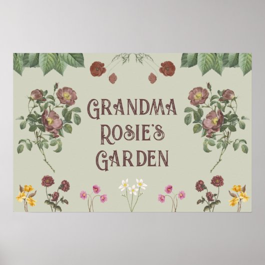 Bloemen Custom Display Tuin Poster (Voorkant)