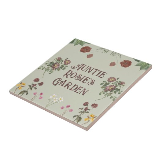  Bloemen Custom Display Tuin Tegeltje (Zijkant)