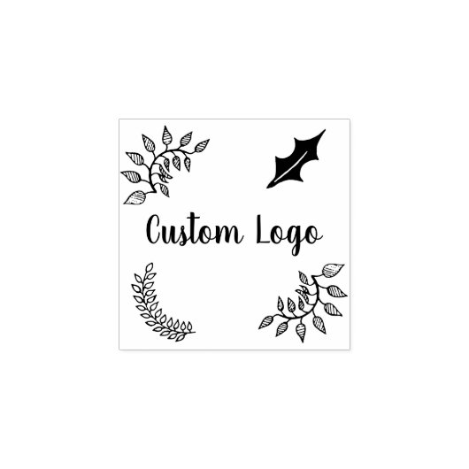 Bloemen Custom Logo rubber stempel (Afrduk)