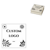 Bloemen Custom logo rubber stempel, vervangende lo Rubberstempel (Gestempeld)